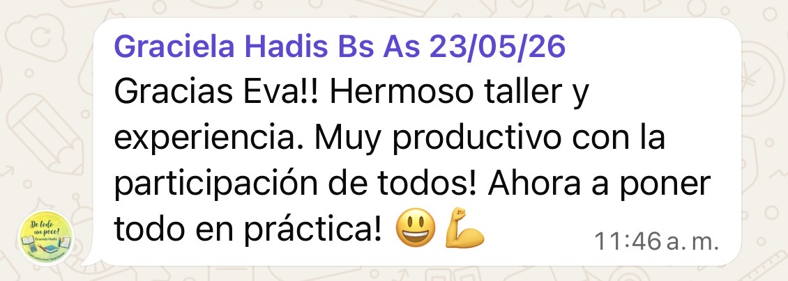 Testimonio de una persona que participó del curso presencial 5